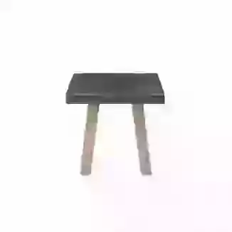 Rectangular Oxidised Metal Finish Lamp Table